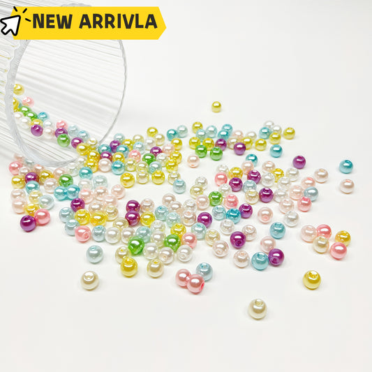 [A006]   High-Glass ABS Imitation Pearl（6mm)-High Quality Glass Beads