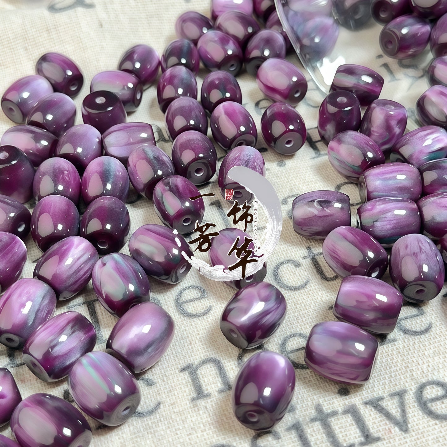 [R008]   Cat's Eye Resin Bucket beads-High Quality Resin Beads