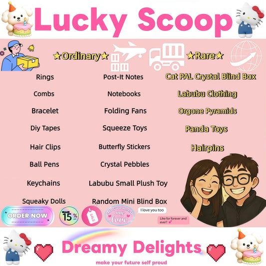 [B002]   JACK&CICI™ Lucky Scoop 🎈🥄🎁-(21 Different Kinds Of Items)