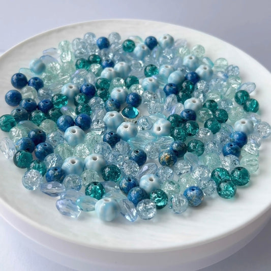[A013]   Blue Tide -High Quality Glass Beads