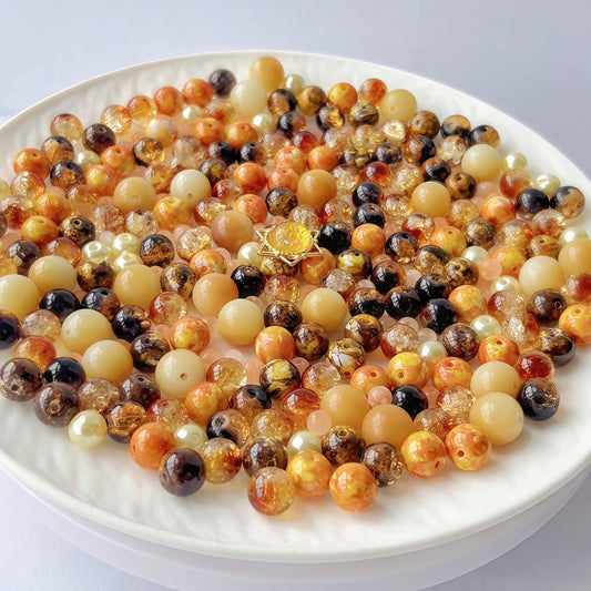 [A011]   Amber Flame -High Quality Glass Beads