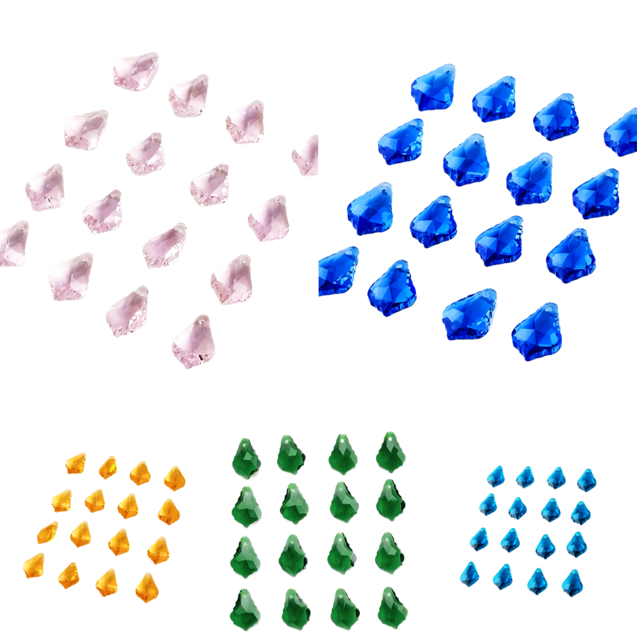 [R008]   🆕Luxury Faceted Maple Leaf Beads（For Pendant/Keychain/Phonechain/Earrings)