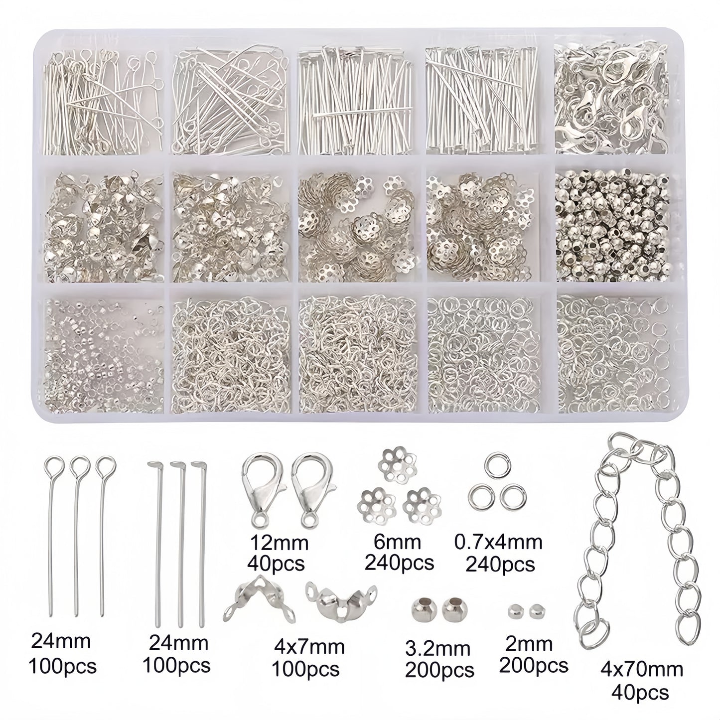 [M001]   15-Slot Box DIY Materials Tools Set