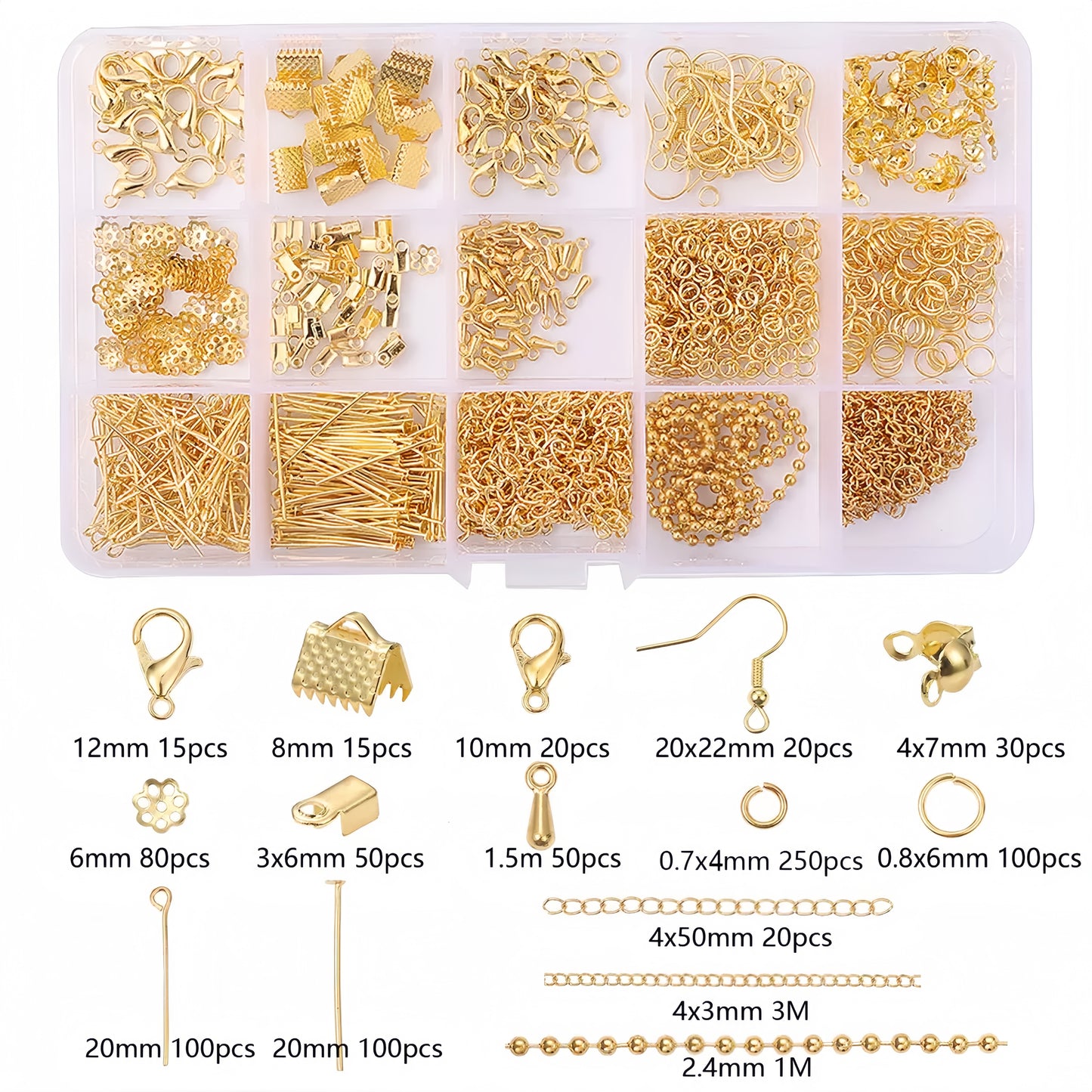 [M006]   15-Slot Box DIY Materials Tools Set