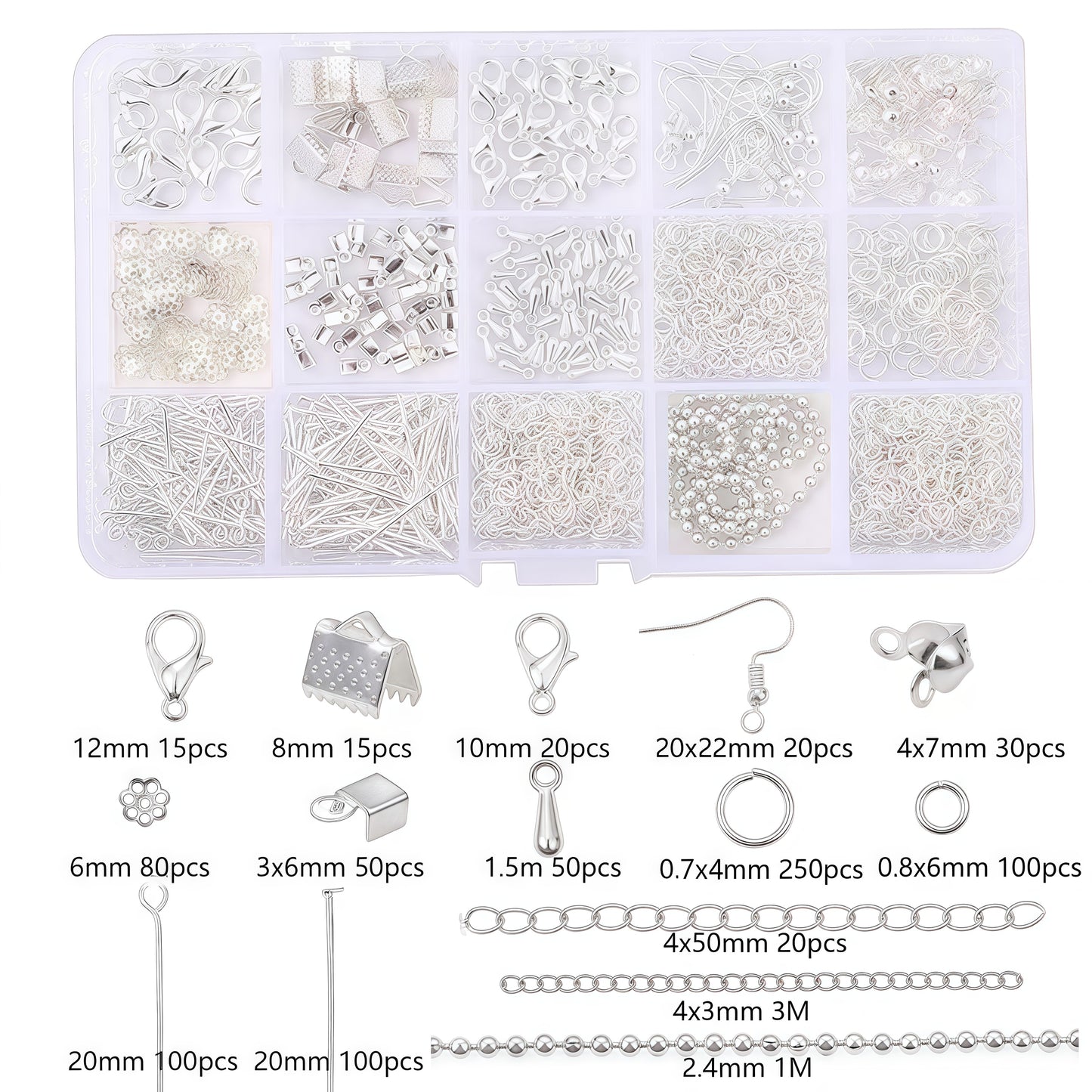[M006]   15-Slot Box DIY Materials Tools Set