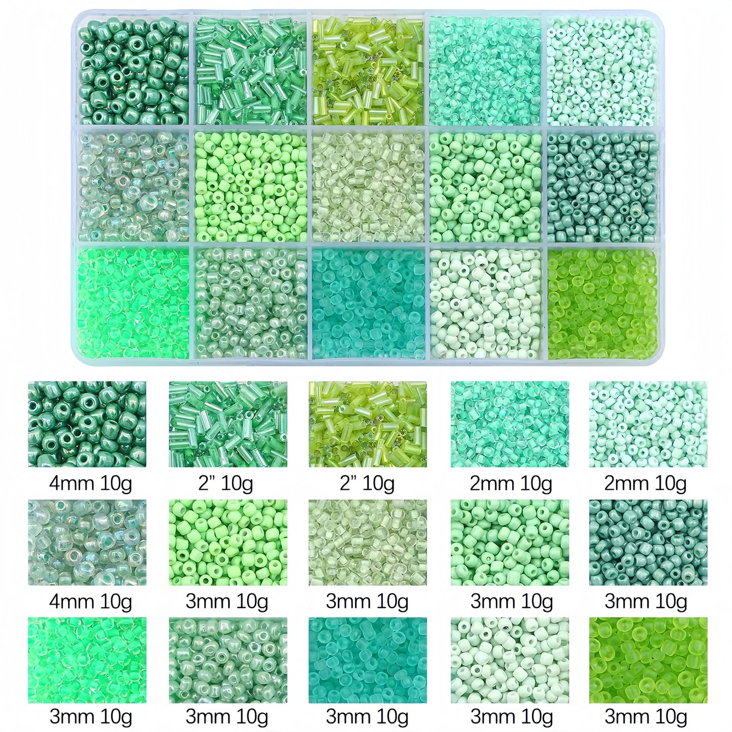 [S012]   Multicolor Seed Bead Set/Slayin' The Vibe! 🌈✨-High Quality Seed Beads