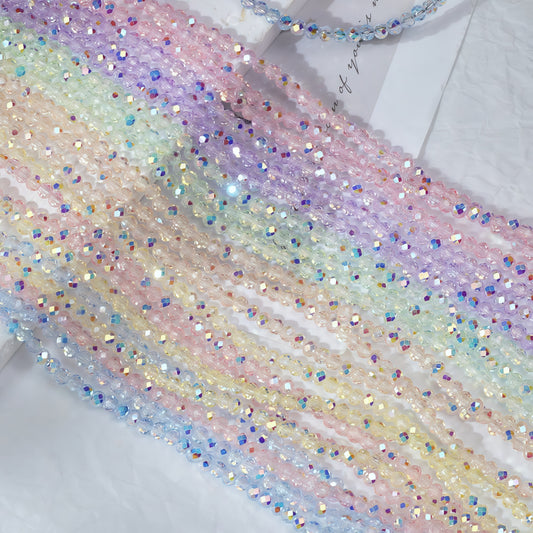 [A002]   Glitter Faceted Bead(3mm)-High Quality Glass Beads