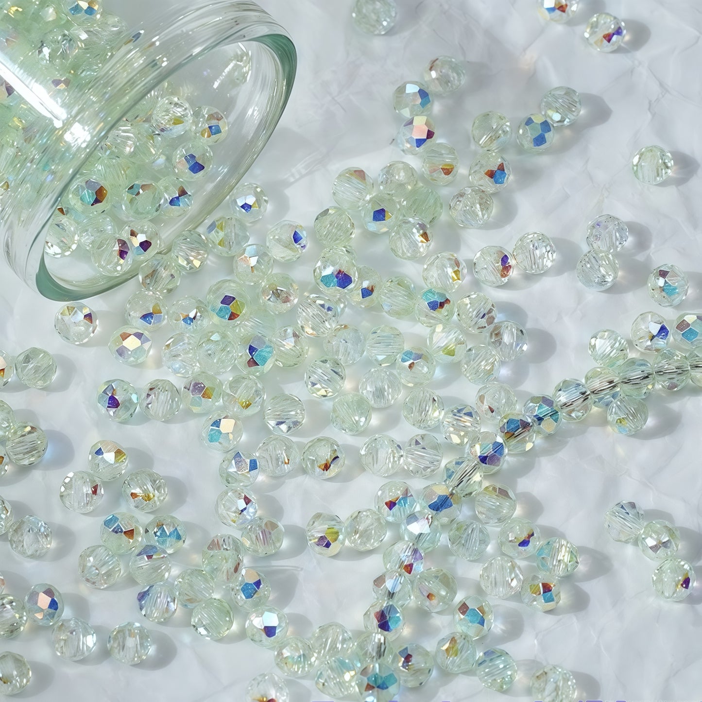 [A002]   Glitter Faceted Bead(3mm)-High Quality Glass Beads