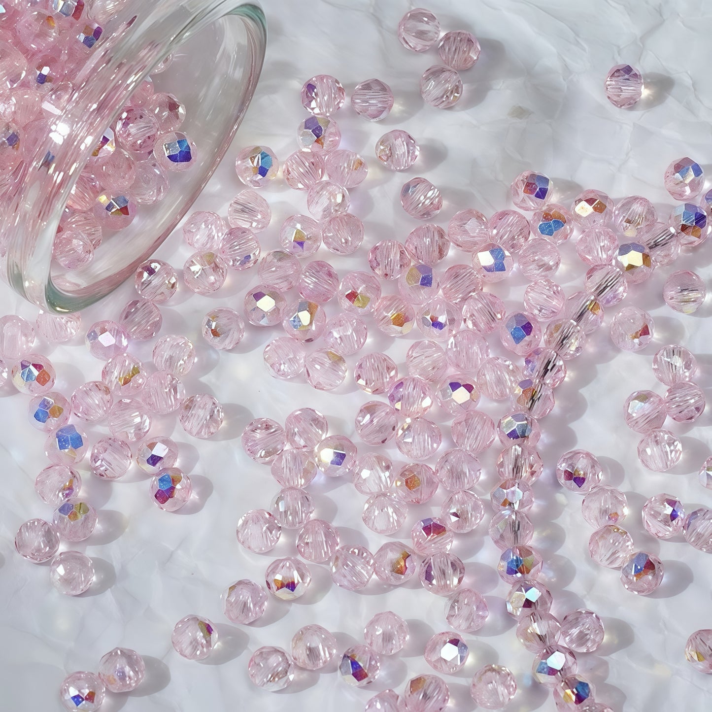 [A002]   Glitter Faceted Bead(3mm)-High Quality Glass Beads