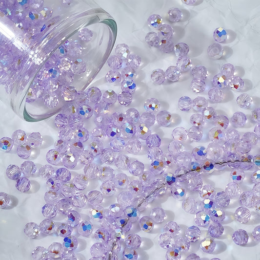 [A002]   Glitter Faceted Bead(3mm)-High Quality Glass Beads