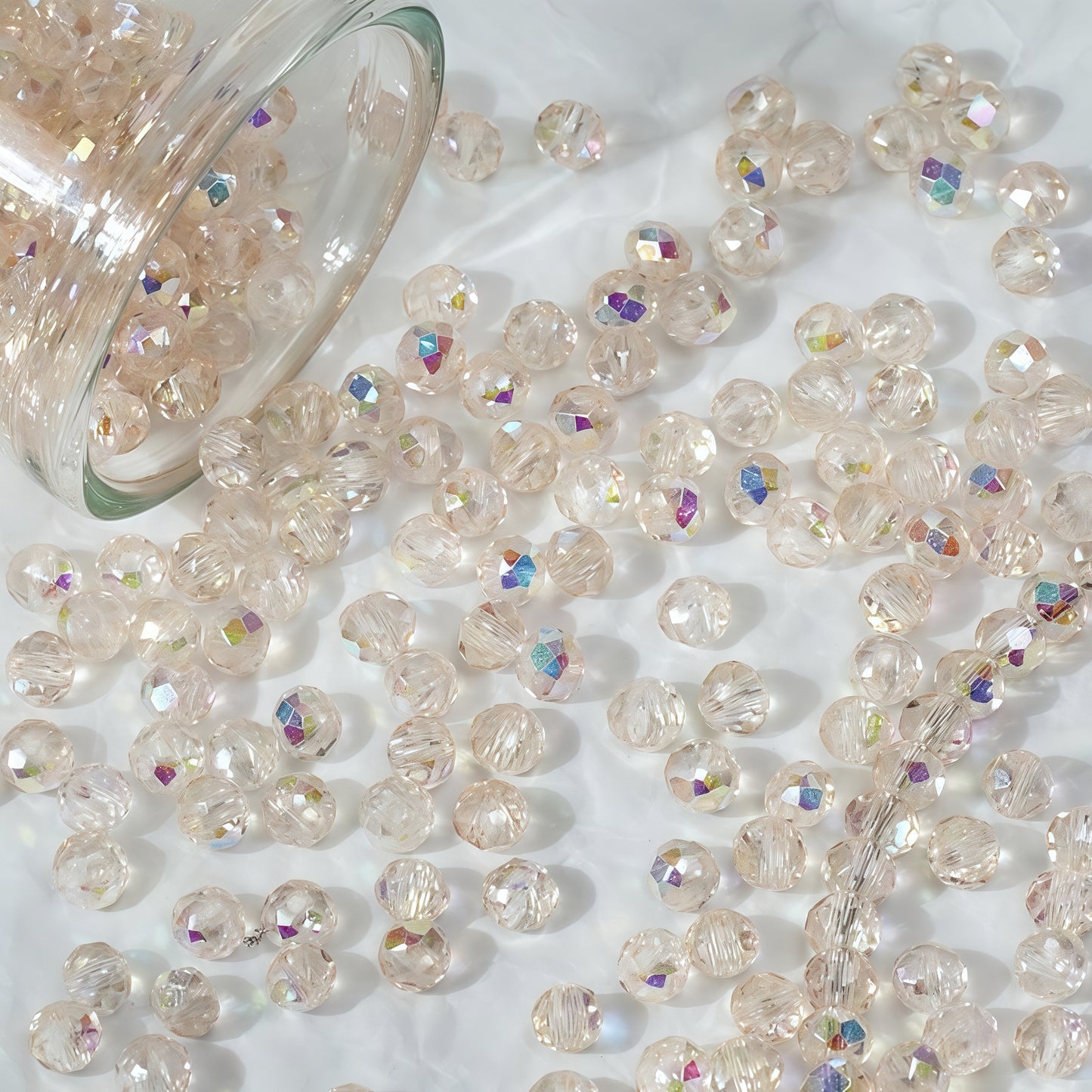 [A002]   Glitter Faceted Bead(3mm)-High Quality Glass Beads