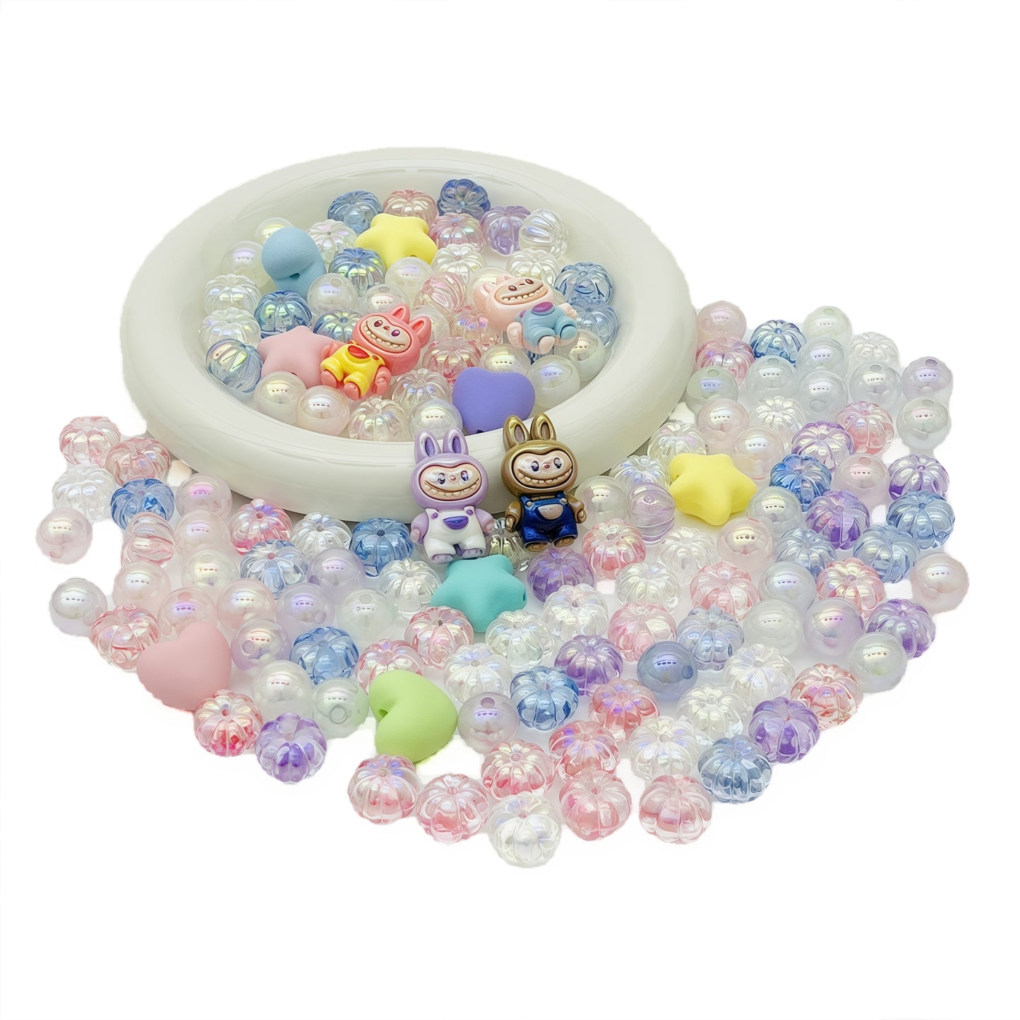 [R001]   Pastel Bubble-High Quality Hand-Painted Beads
