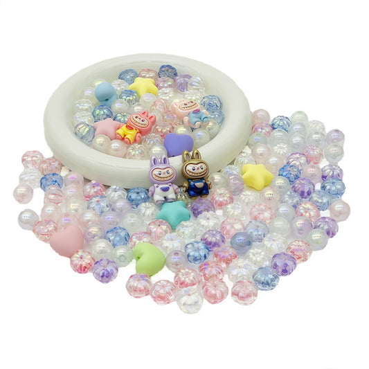 [R001]   Pastel Bubble-High Quality Hand-Painted Beads