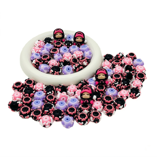 [R004]   Dreaming Doll-High Quality Hand-Painted Beads