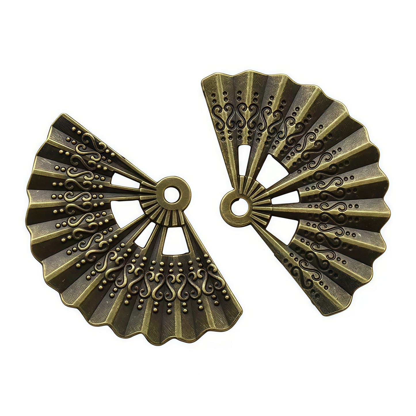 [P002]  Folding Fan-High Quality Charms