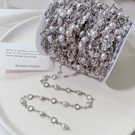 [P022]   Color-Retaining Pearl Chain-High Quality Charms