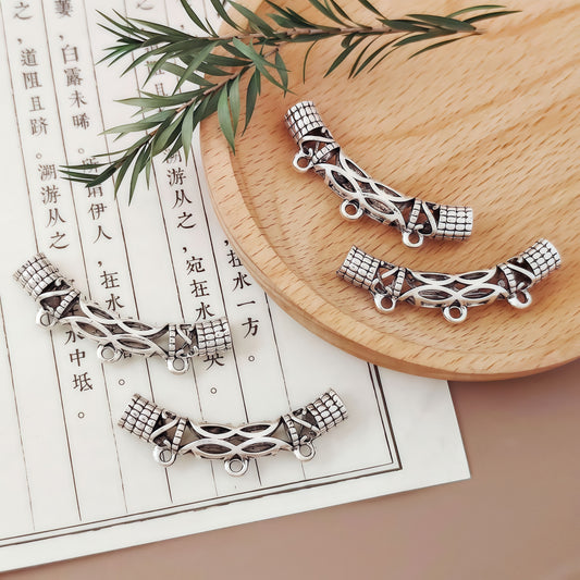 [P010]   Retro-Patterned Curved Pipe💕-High Quality Charms