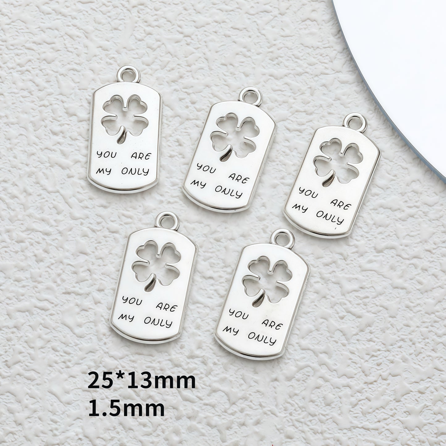 [P009]   Antique Silver Letter Pendant🍀-High Quality Charms