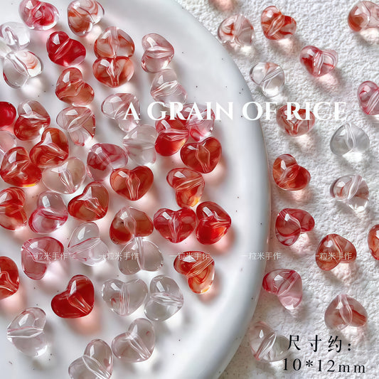 [R005]   Blurred Heart-High Quality Acrylic Beads
