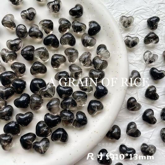 [R005]   Blurred Heart-High Quality Acrylic Beads
