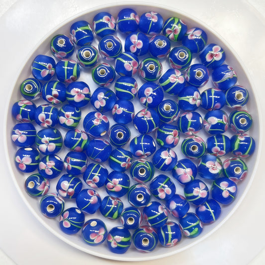 [A016]   Blues Time(10MM)-High Quality Vintage Glass beads