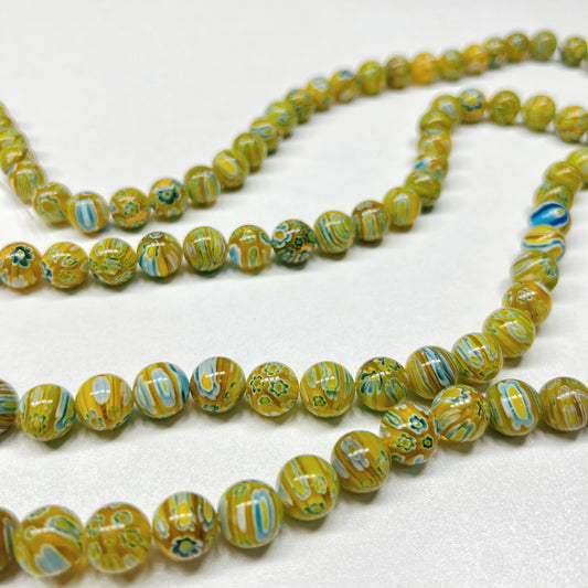 🆕[A017]  Full Blossom(12MM)-High Quality Millefiori Glass Beads