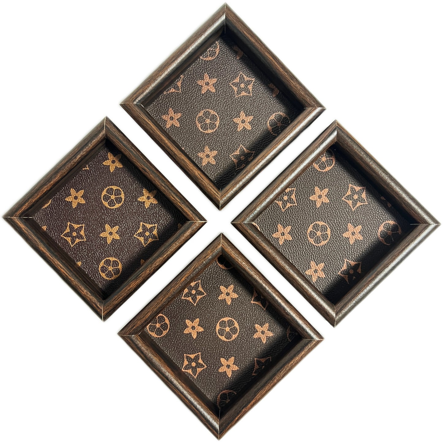 🆕[M033]    Vintage Walnut Tray（12cm*12cm）-High Quality Wooden Tray