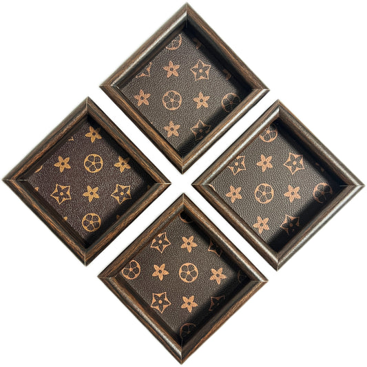 🆕[M033]    Vintage Walnut Tray（12cm*12cm）-High Quality Wooden Tray