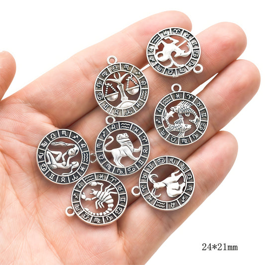[P029]  Twelve Constellations-High Quality Metal Charm