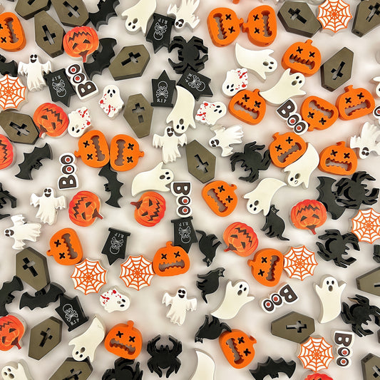 [K002]   🎃👻🦇Spooky Boo-High Quality Wooden Beads