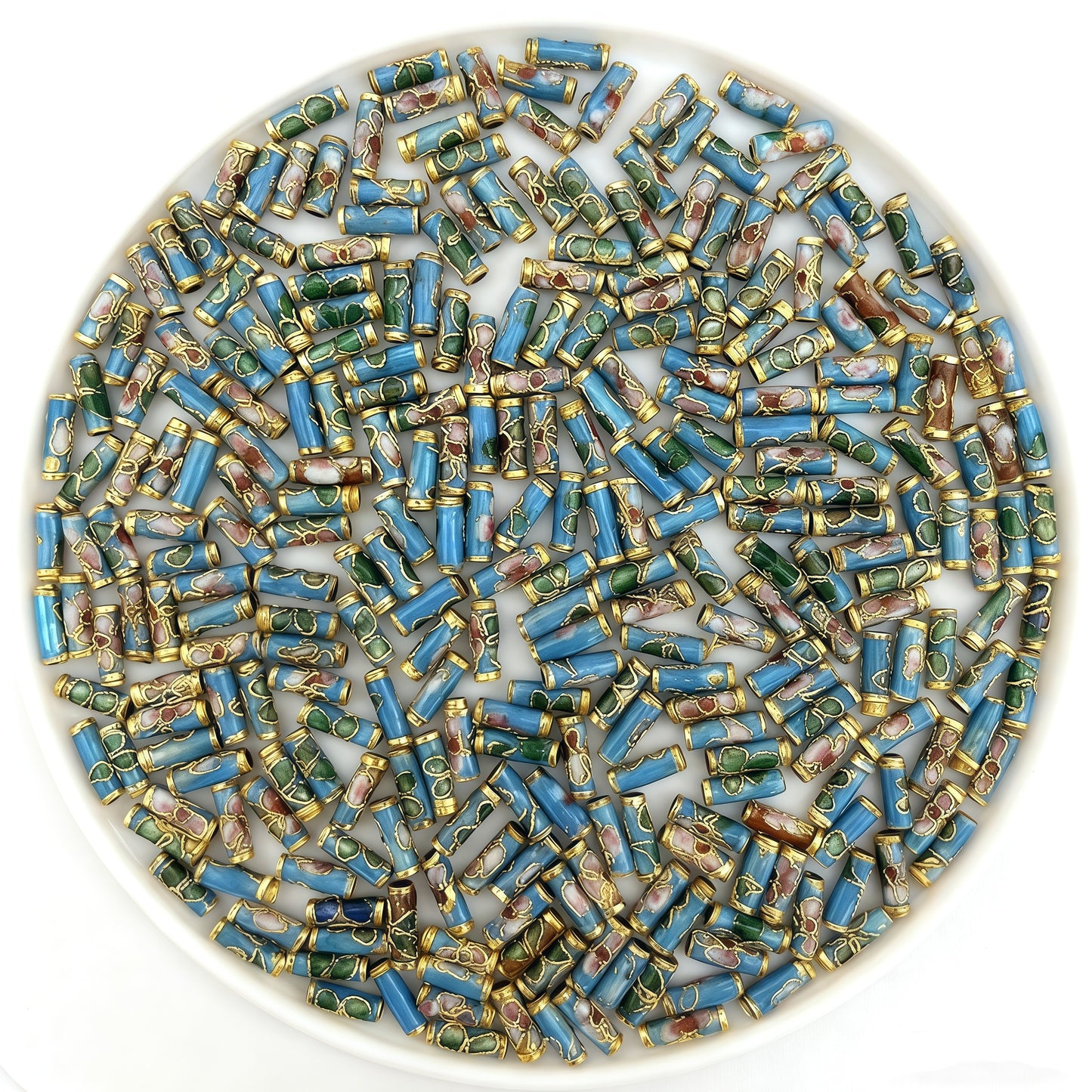 [P030]   Cloisonne-High Quality Copper Spacer