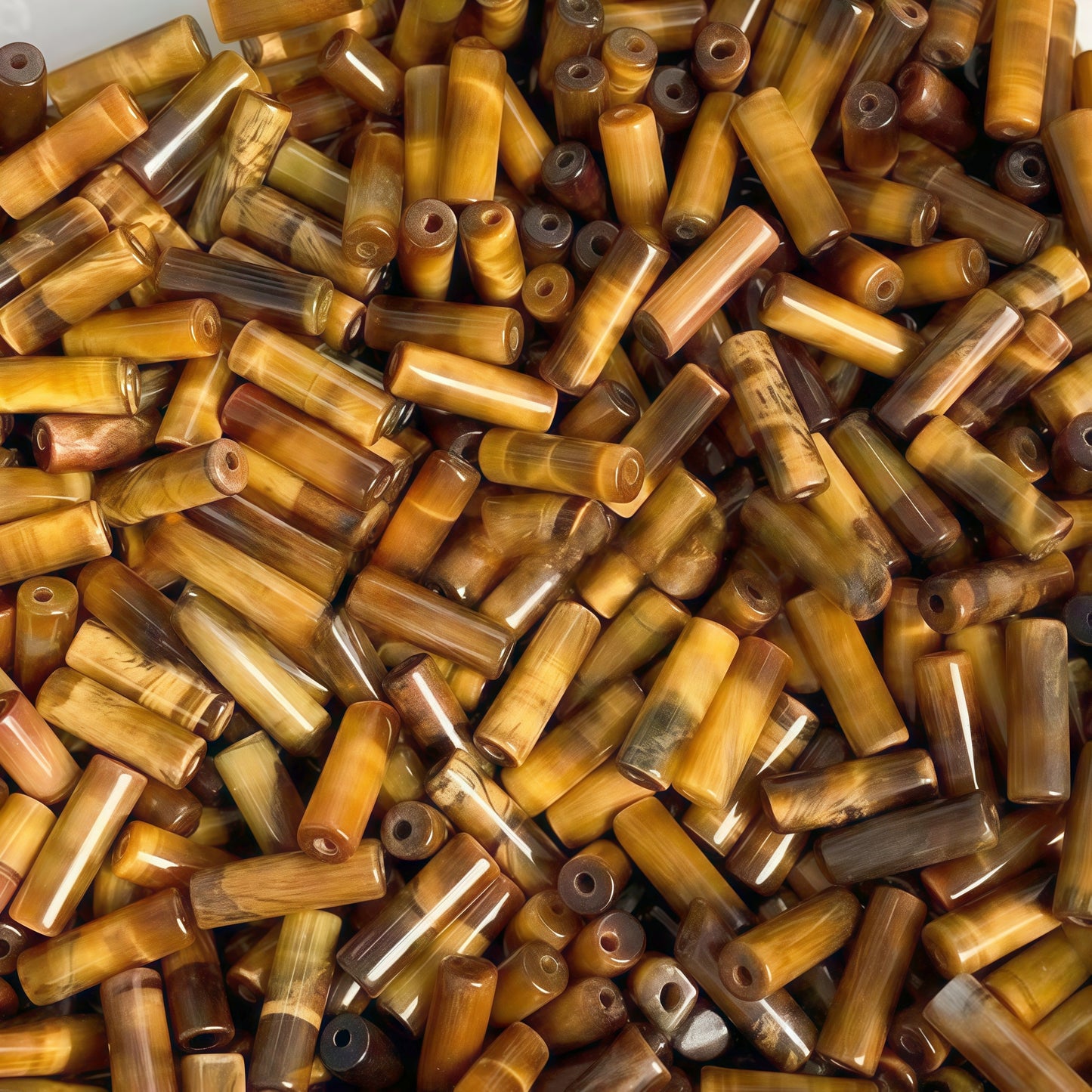 [P029]   Natural Stone Round Tube Series (4.5*13MM) - High-Quality DIY Accessories