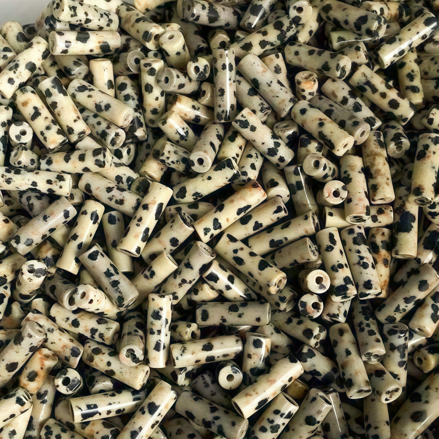 [P029]   Natural Stone Round Tube Series (4.5*13MM) - High-Quality DIY Accessories