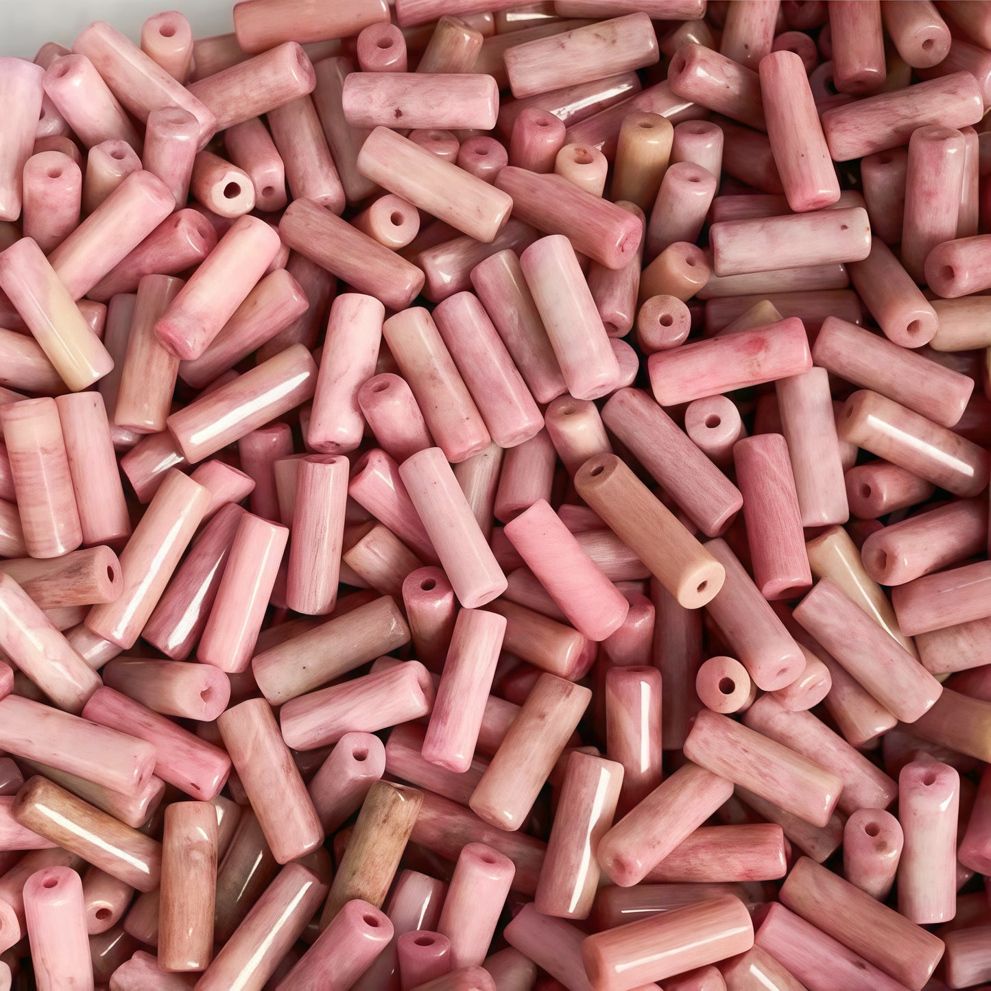 [P029]   Natural Stone Round Tube Series (4.5*13MM) - High-Quality DIY Accessories