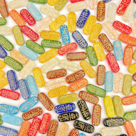 🆕[A039]   Vintage Carving-High Quality Glass Beads