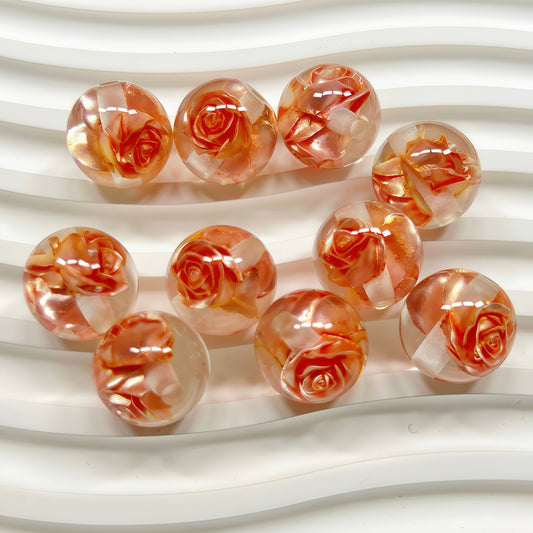 🆕 [R025]   Rose Beads(16MM)-High Quality Resin Beads