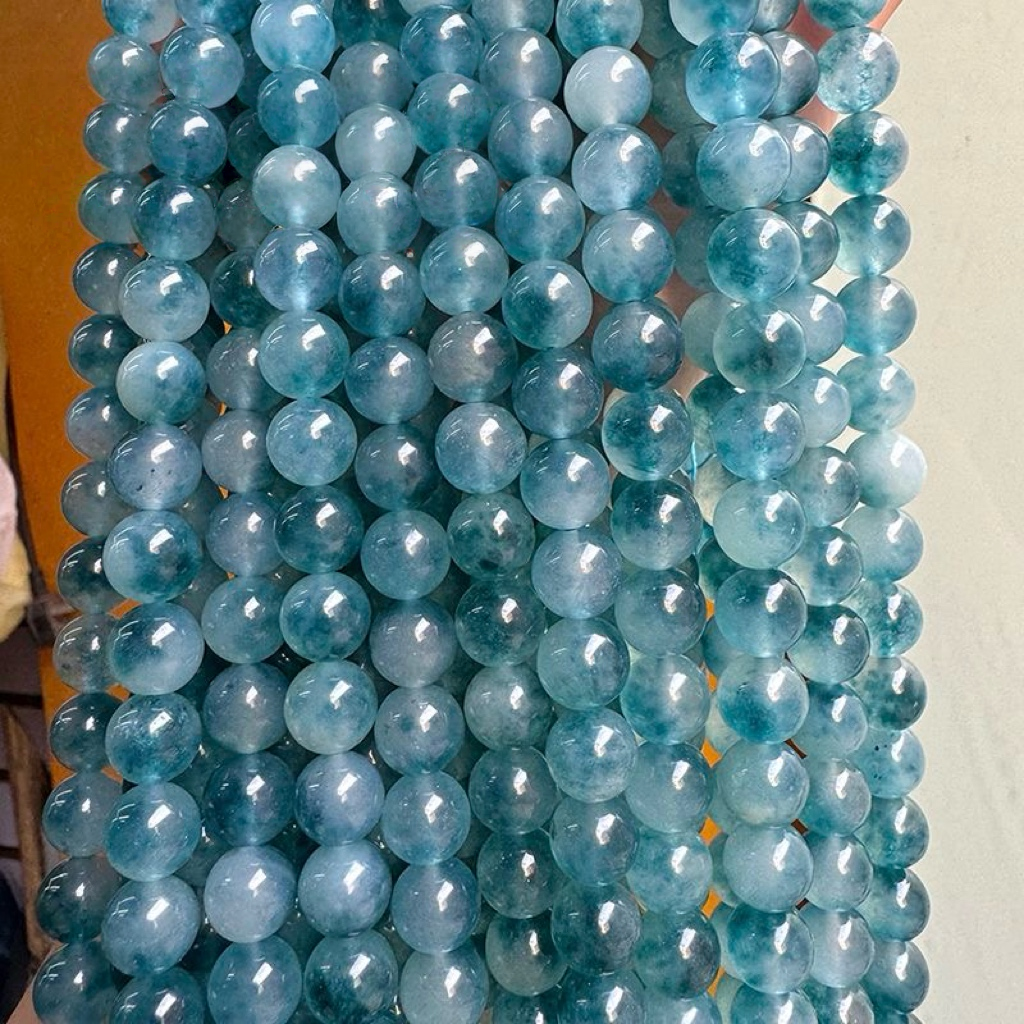 [N006]   Ink Blue Chalcedony-High Quality Nature Beads