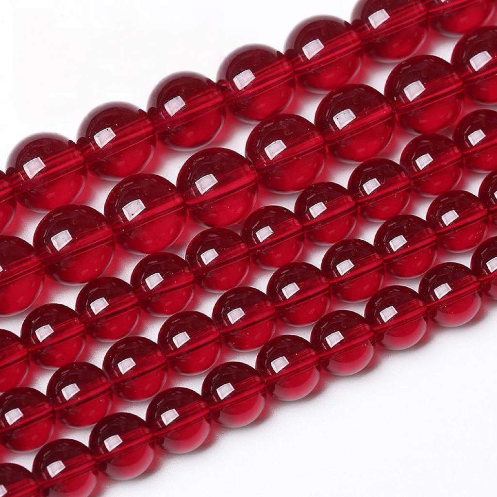 [N008]   Pomegranate-High Quality Glass Beads