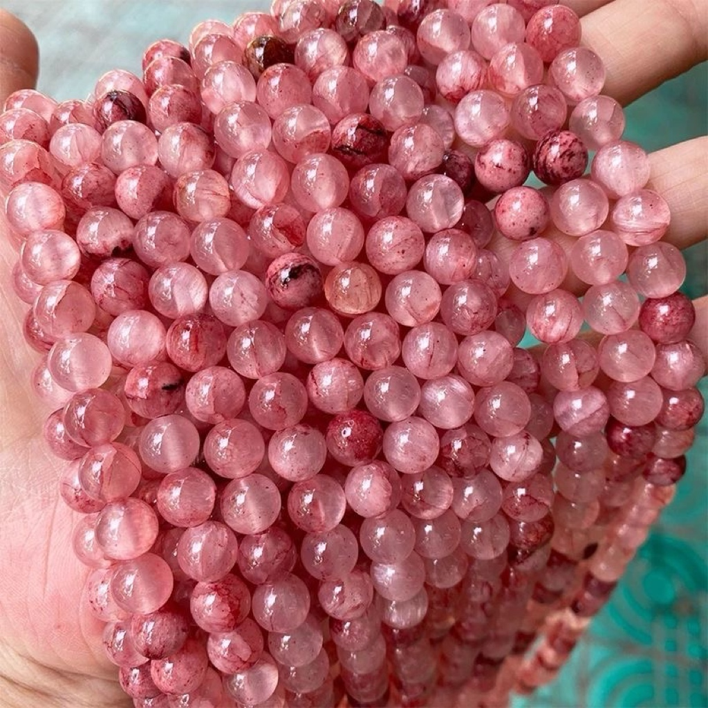 [N009]   Blood-Red Persian Jade-High Quality Nature Beads