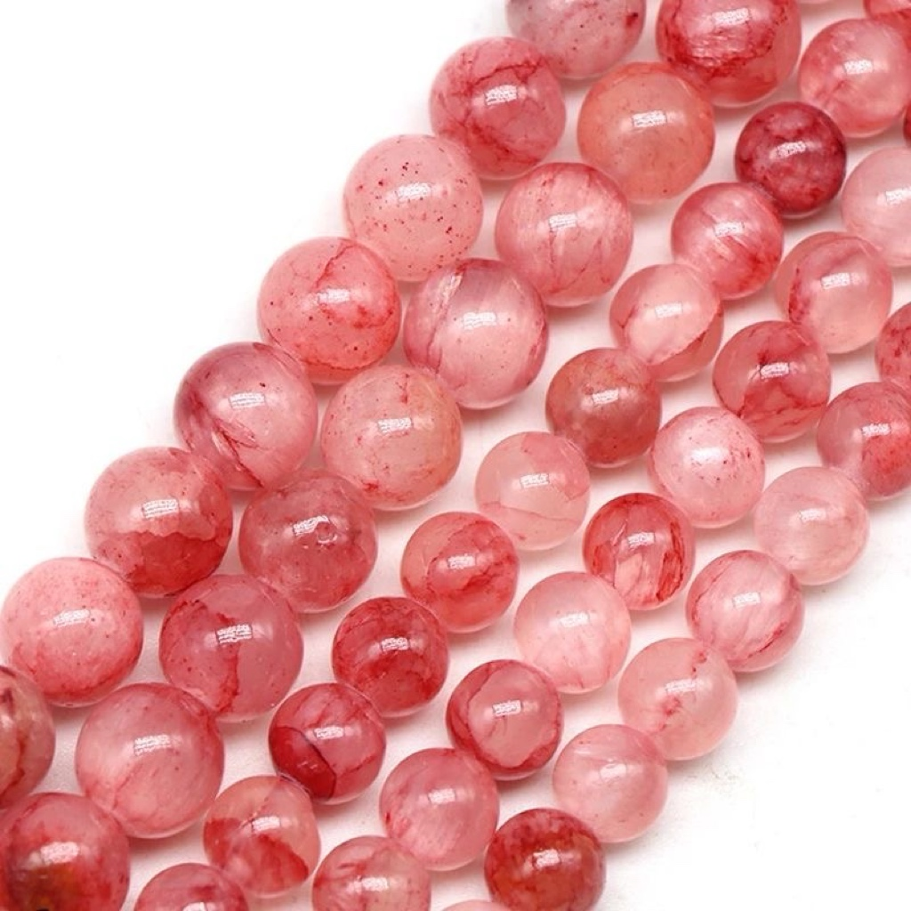[N009]   Blood-Red Persian Jade-High Quality Nature Beads