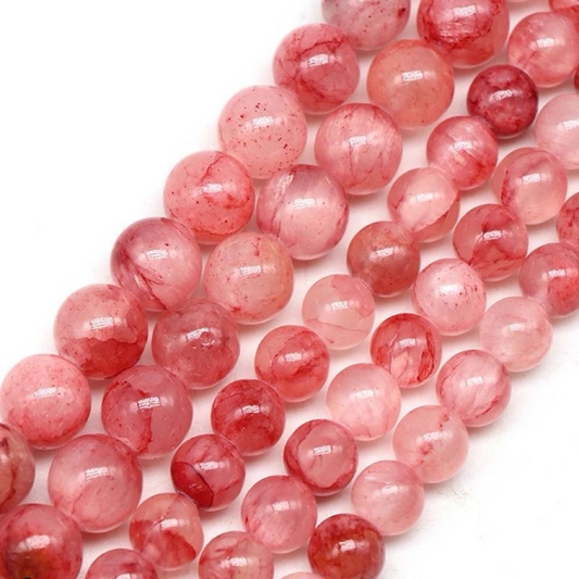 [N009]   Blood-Red Persian Jade-High Quality Nature Beads