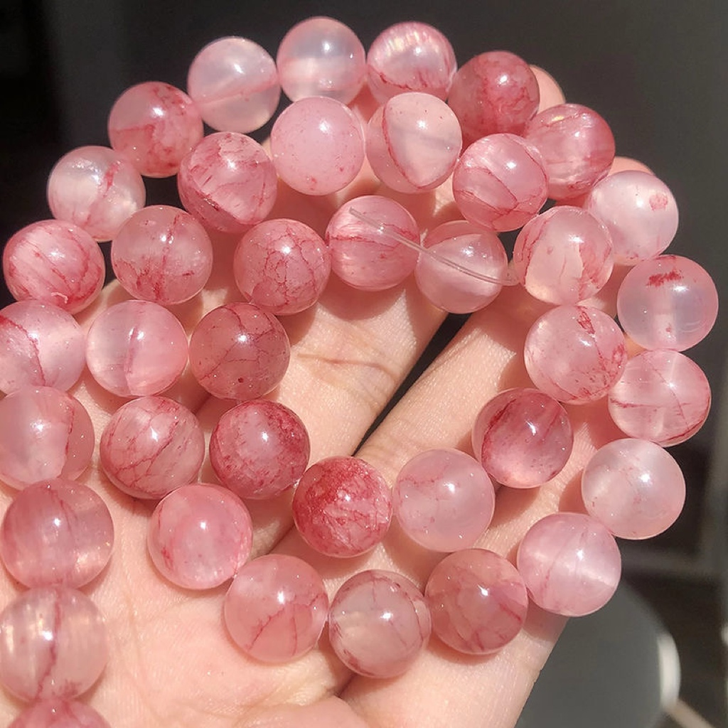 [N009]   Blood-Red Persian Jade-High Quality Nature Beads