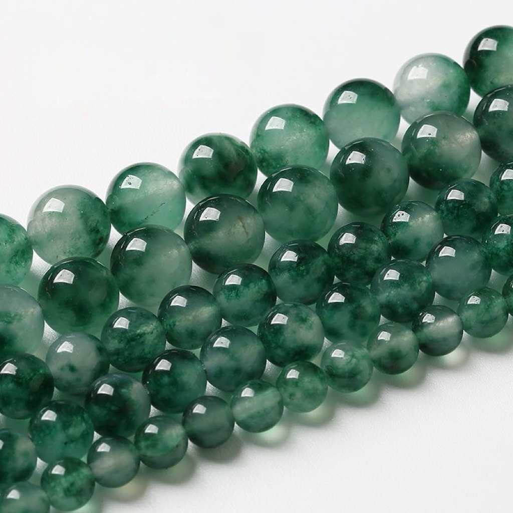 [N010]   Moss Agate Chalcedony-High Quality Nature Beads