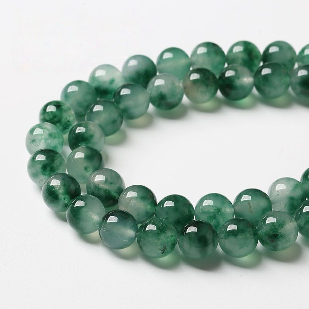 [N010]   Moss Agate Chalcedony-High Quality Nature Beads