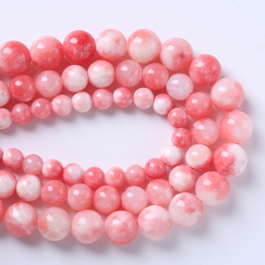 [N011]   Pinkish-White Persian Jade-High Quality Nature Beads
