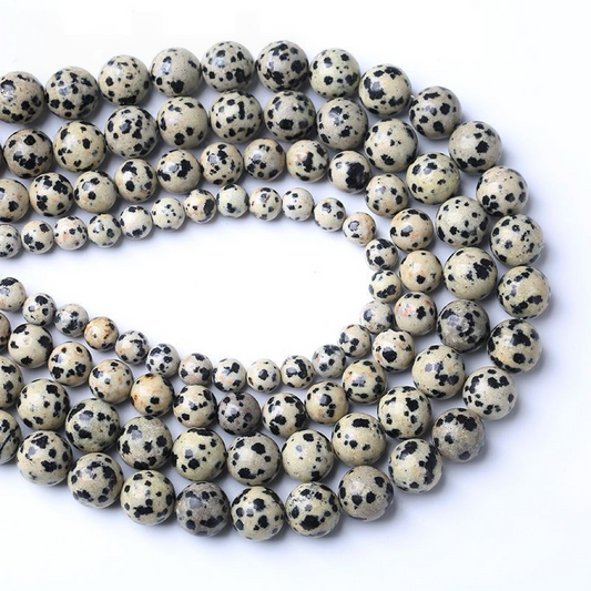 [N012]   Panda Speckled Stone-High Quality Nature Beads