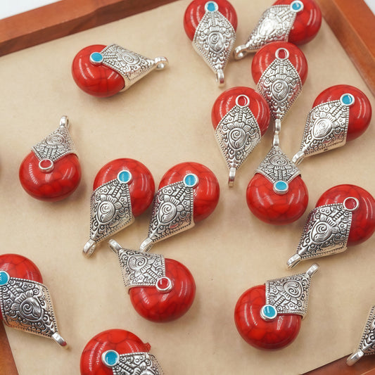 [P032]   Nepal National Style Ice Pendant-High Quality Vintage Pendant