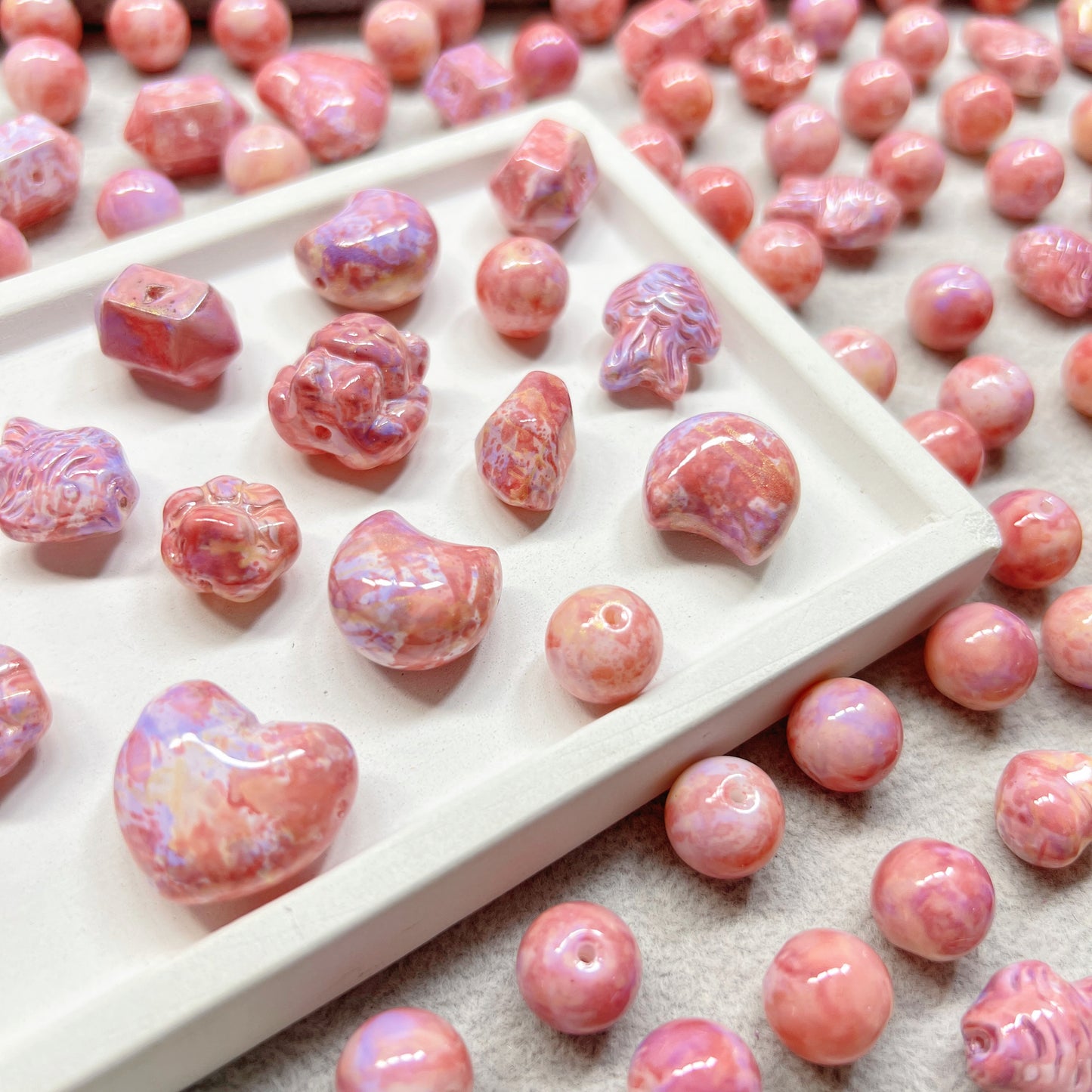 [A052]   Pinkie Passion-High Quality Glass Beads