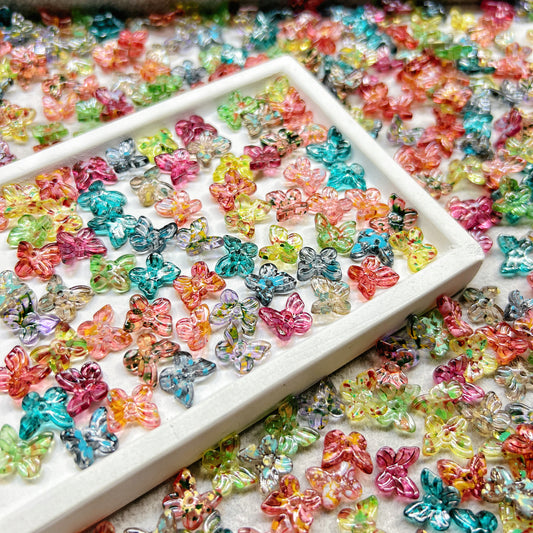 [A063]   Fairywing Drizzle-High Quality Picasso Glass Beads