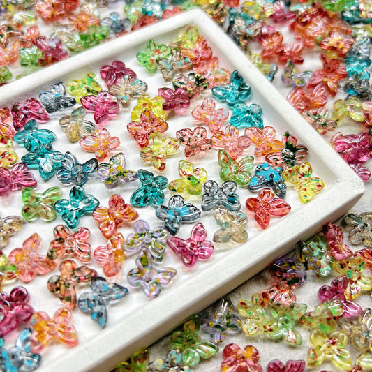 [A063]   Fairywing Drizzle-High Quality Picasso Glass Beads